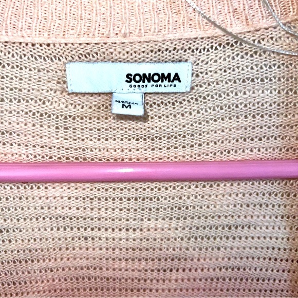 Medium Pink Knit Cardigan Two Colored - Picture 3 of 6